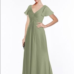 Moss Chiffon Bridesmaid Dress